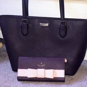 Kate spade purple pocket book and wallet set SOLD